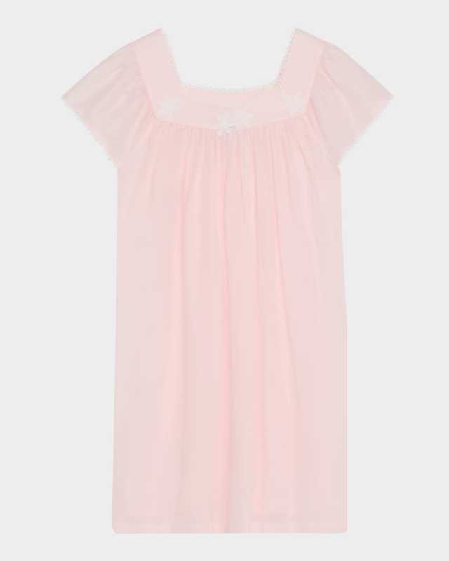 Camilla-2 Ruched Lace-Trim Cotton Babydoll